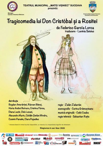 SE SUSPENDĂ ! -„Tragicomedia lui Don Cristóbal și a Rositei”, de Federico García Lorca, în regia lui Zalán Zakariás din 24 iulie 2020