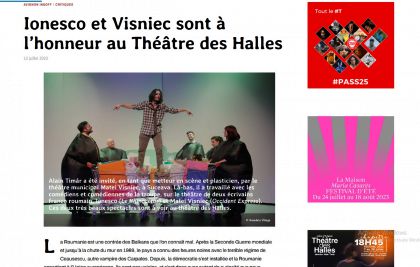 Ionesco et Visniec sont à l’honneur au Théâtre des Halles Marie-Céline Nivière (loeildolivier.fr)