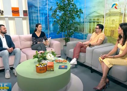 Actorii TMMVS Cosmin Panaite și Diana Lazăr au fost  invitați în studioul TVR Moldova din Chișinău, la emisiunea Tele Matinal