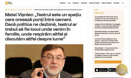 Matei Vișniec: „Teatrul este un spațiu care creează punți între oameni. Dacă politica ne dezbină, teatrul ar trebui să fie locul unde venim în familie, unde respirăm altfel și discutăm altfel despre lume”