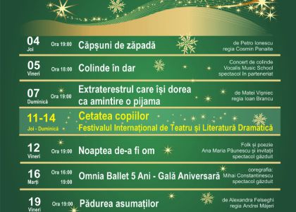 Programul Lunii Decembrie la TMMVS: Sărbătoare și Teatru
