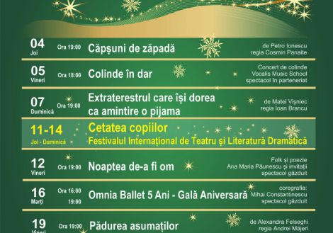 Programul Lunii Decembrie la TMMVS: Sărbătoare și Teatru