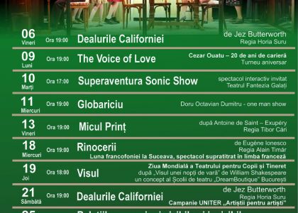 Programul lunii martie 2026