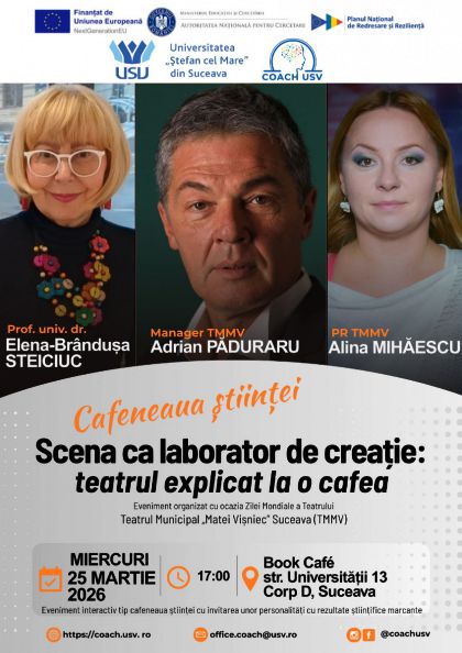 „Scena ca laborator de creație: teatrul explicat la o cafea”