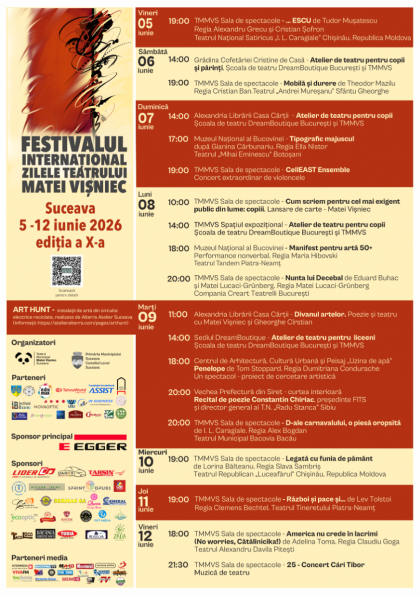 Se pun în vânzare biletele pentru Festivalul Internațional Zilele Teatrului Matei Vișniec 2026, ediția a X-a