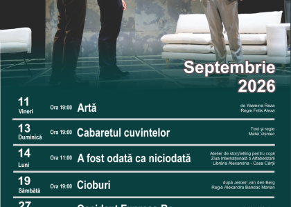 Teatrul Municipal „Matei Vișniec” Suceava marchează Ziua Internațională a Alfabetizării, cu un atelier de storytelling pentru copii și cu spectacolul „Cabaretul cuvintelor”