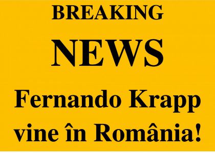 Breaking news! Fernando Krapp vine în România!