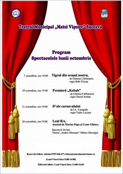 Program-spectacolele lunii octombrie