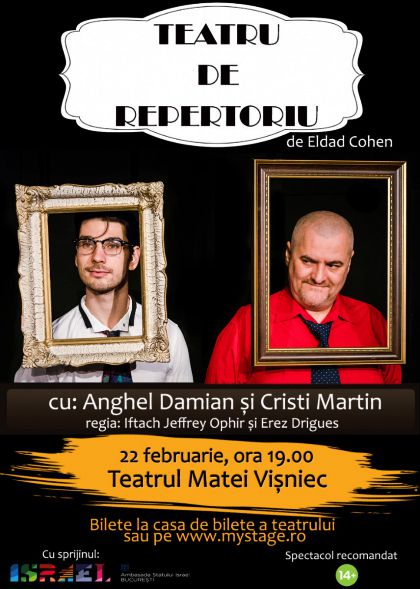 Actorii Cristi Martin și Anghel Damian vin la Suceava cu spectacolul comedie ”Teatru de repertoriu”