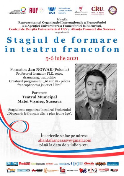 Stagiu de formare în teatru francofon, 5-6 iulie 2021