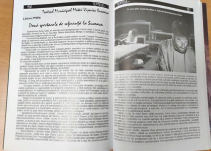 Două spectacole de referință la Suceava - de Luana POPA  (Revista Teatrul azi - numerele 5-6/ 2022)