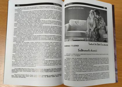 Două spectacole de referință la Suceava - de Luana POPA  (Revista Teatrul azi - numerele 5-6/ 2022)