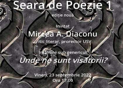 Seara de Poezie 1 (ediție nouă 2022-2023) - la TMMVS