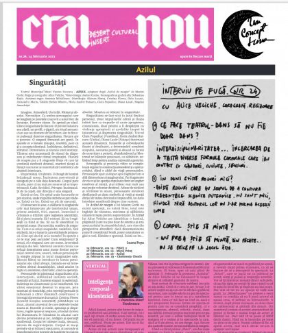 Insert Cultural nr. 26 - Crai Nou