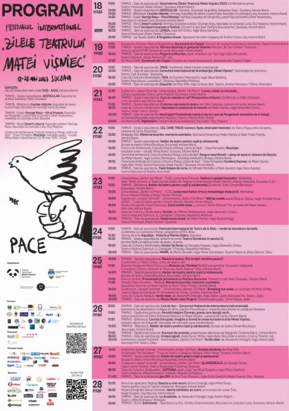 Programul Festivalului Internațional Zilele Teatrului „Matei Vișniec” 2023