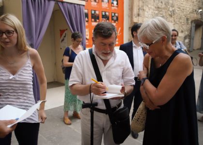 Președintele Institutului Cultural Român, domnul Liviu Jicman, s-a aflat ieri, în sala Théâtre des Halles - Avignon.