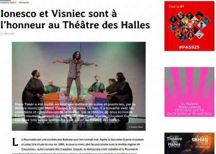 Ionesco et Visniec sont à l’honneur au Théâtre des Halles Marie-Céline Nivière (loeildolivier.fr)