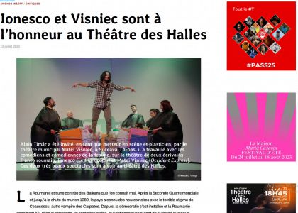 Ionesco et Visniec sont à l’honneur au Théâtre des Halles Marie-Céline Nivière (loeildolivier.fr)