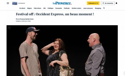 Festival off : Occident Express, un beau moment !