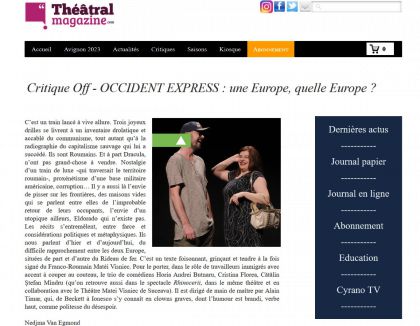 Critique Off - OCCIDENT EXPRESS : une Europe, quelle Europe ?