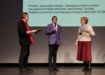 Proiectul „Spectacolul Cuvintelor - Îmbrățișarea Poeziei cu Teatrul” - premiera câștigătorilor