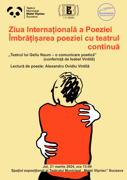 Ziua Internațională a Poeziei. Îmbrațișarea poeziei cu teatrul continuă