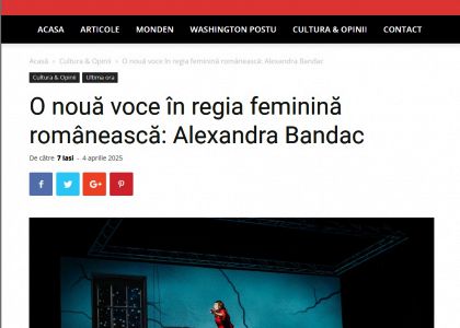 O nouă voce în regia feminină românească: Alexandra Bandac