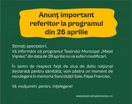 Anunț important
