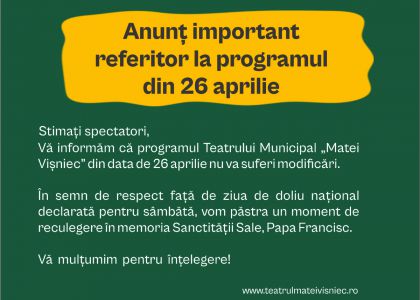 Anunț important