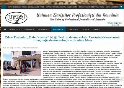 Zilele Teatrului „Matei Vișniec” 2025. Teatrul devine cetate. Cuvântul devine armă. Imaginația devine refugiu – de Alina Maer