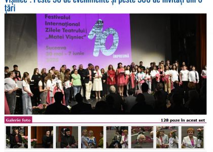 Suceava devine pentru nouă zile centrul cultural al României. A început Festivalul Internațional ”Zilelele Teatrului Matei Vișniec”. Peste 50 de evenimente și peste 500 de invitați din 6 țări