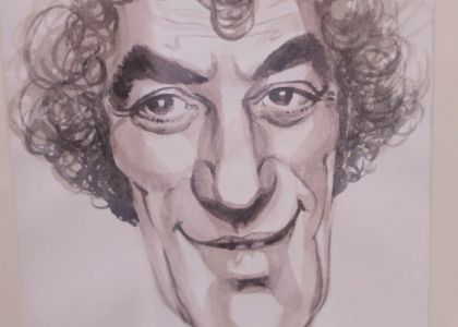 100 de actori români în festival.  Vernisaj. Expoziție de caricatură – portret în acuarelă, Ovidiu Stanciu, artist plastic