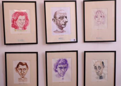100 de actori români în festival.  Vernisaj. Expoziție de caricatură – portret în acuarelă, Ovidiu Stanciu, artist plastic