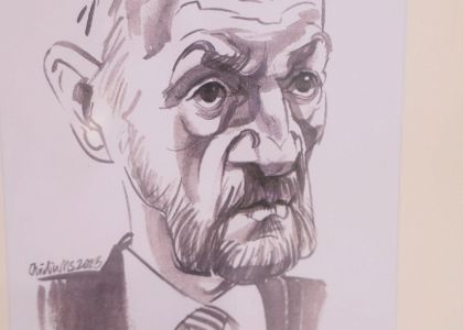 100 de actori români în festival.  Vernisaj. Expoziție de caricatură – portret în acuarelă, Ovidiu Stanciu, artist plastic