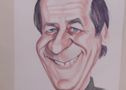 100 de actori români în festival.  Vernisaj. Expoziție de caricatură – portret în acuarelă, Ovidiu Stanciu, artist plastic