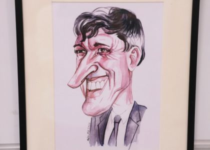 100 de actori români în festival.  Vernisaj. Expoziție de caricatură – portret în acuarelă, Ovidiu Stanciu, artist plastic