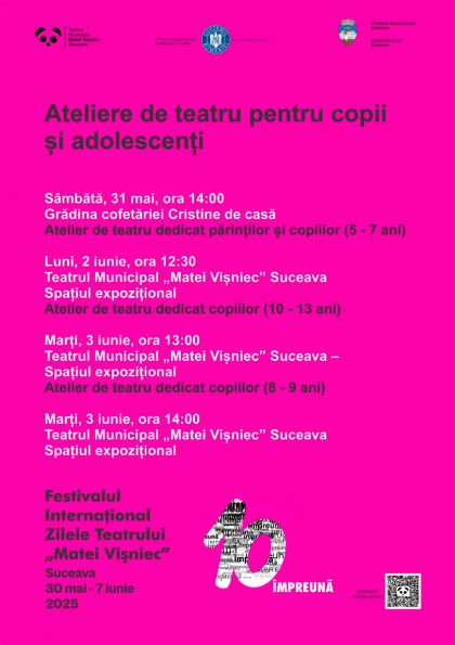 Ateliere de teatru pentru copii și adolescenți