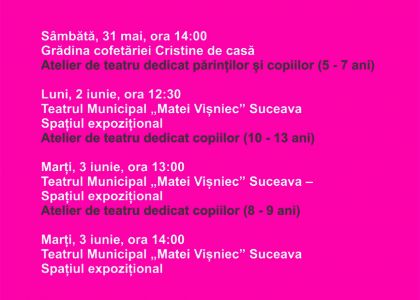 Ateliere de teatru pentru copii și adolescenți