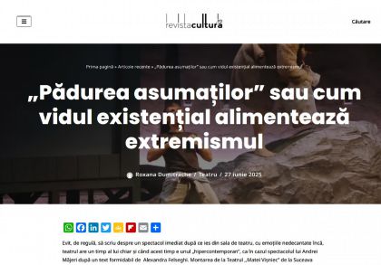 „Pădurea asumaților” sau cum vidul existențial alimentează extremismu - de Roxana Dumitrache