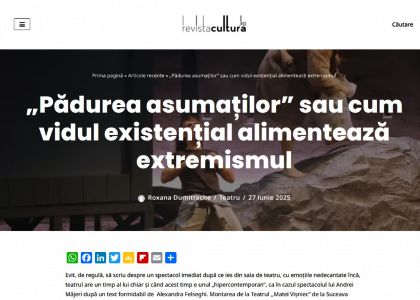 „Pădurea asumaților” sau cum vidul existențial alimentează extremismu - de Roxana Dumitrache