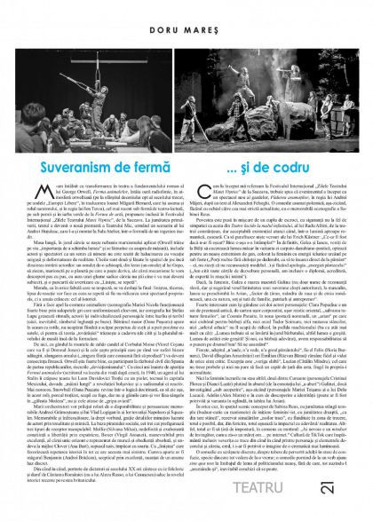 Suveranism de fermă....și de codru