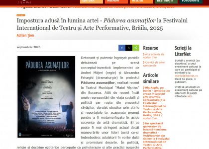 Pădurea asumaților la Festivalul Internațional de Teatru și Arte Performat