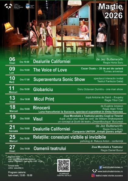 Programul lunii martie 2026