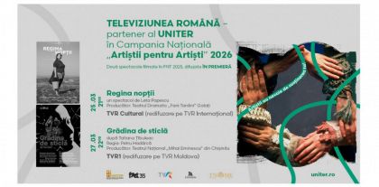 Televiziunea Română – partener al UNITER  în Campania Națională „Artiștii pentru Artiști" 2026