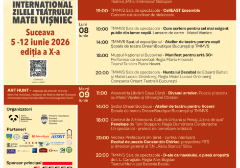 Se pun în vânzare biletele pentru Festivalul Internațional Zilele Teatrului Matei Vișniec 2026, ediția a X-a
