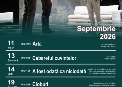 Teatrul Municipal „Matei Vișniec” Suceava anunță deschiderea stagiunii cu numărul XI, pe 11 septembrie