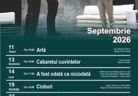 Teatrul Municipal „Matei Vișniec” Suceava marchează Ziua Internațională a Alfabetizării, cu un atelier de storytelling pentru copii și cu spectacolul „Cabaretul cuvintelor”