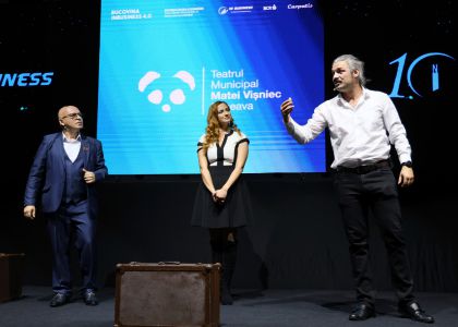 Teatrul Municipal „Matei Vișniec” Suceava, premiat în cadrul conferinței Bucovina InBusiness 4.0: Arta și antreprenoriatul, într-un dialog de succes