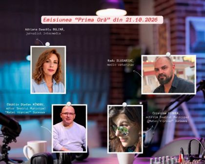 Cristina Florea și Mîndru Cătălin Ştefan, invitații la emisiunea „Prima oră” - Tv Intermedia Regional